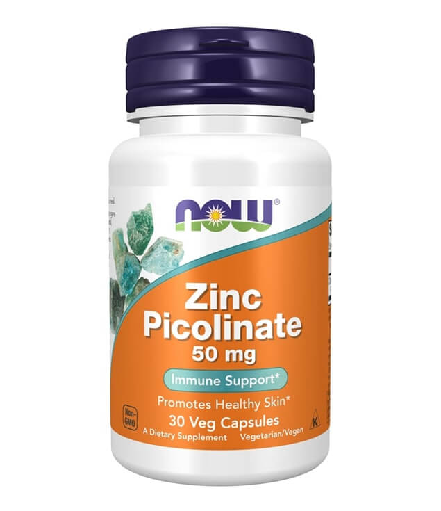 NOW FOODS | ZINC PICOLINATE 50 MG IMMUNE SUPPORT VEG CAPSULES